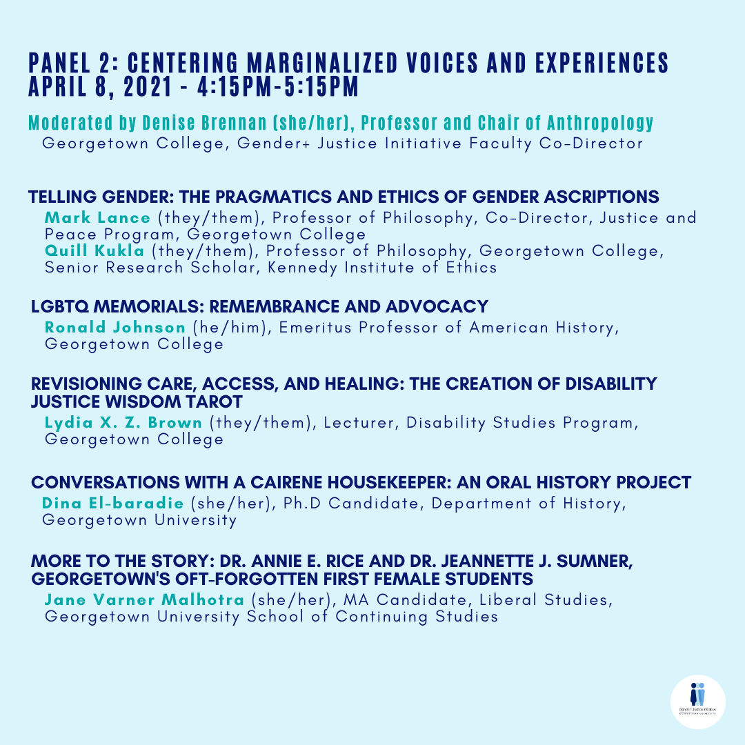 Panel 2 Details of Presentations and Names
