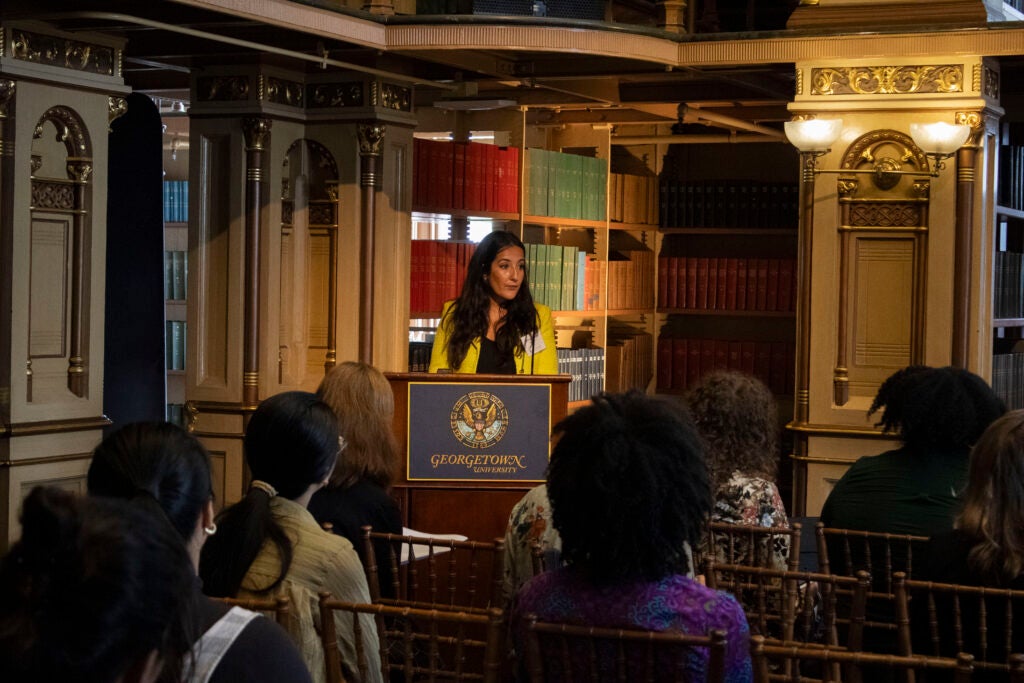 Melyssa Haffaf, our Executive Director, is welcoming attendees to the Colloquium.